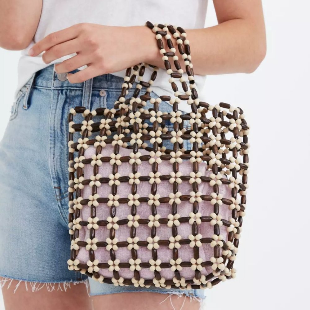 Madewell Small Beaded Transport Tote